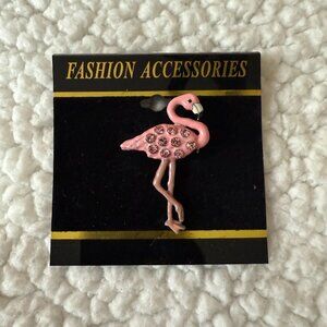 Pink flamingo pin brooch fashion accessories lead free